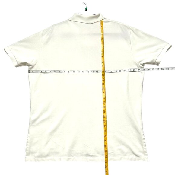 Polo Ralph Lauren White XL Mens Mesh Polo Shirt Pony Logo Short Sleeve Excellent - Picture 4 of 8